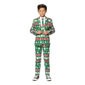 Opposuits Boys Christmas Green Nordic Kostym - 110/116