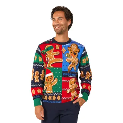 OppoSuits Gingerbread Jultröja - Small