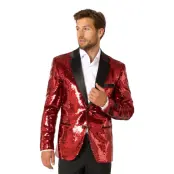 OppoSuits Paljettkavaj Briliant Röd - 62