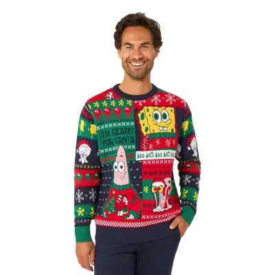 OppoSuits Svampbob Fyrkant Jultröja - Large