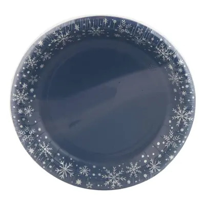 Papperassietter Blå Snöstjärnor - 8-pack