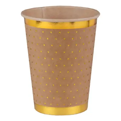 Pappersmuggar Prickiga Brun/Guld - 10-pack