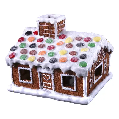 Pepparkakshus med LED-ljus