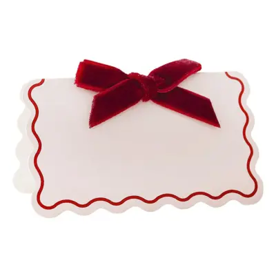 Placeringskort med Satin Rosett - 8-pack