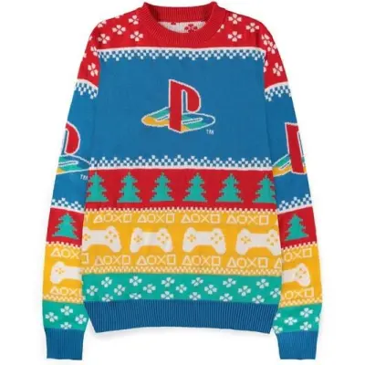 Playstation - gaming Stickad jumper - PlayStation Logo - S XXL - för Herr - flerfärgad
