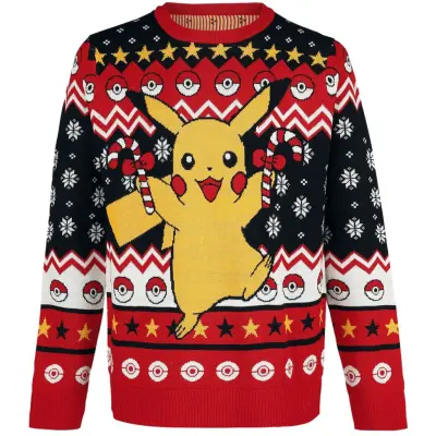 Pokémon - gaming Christmas jumper - Pikachu - XS XL - för Herr - flerfärgad