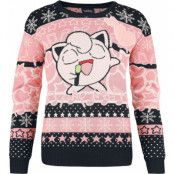 Pokémon - gaming Christmas jumper - Pummeluff - M XL - för Dam - rosa/svart