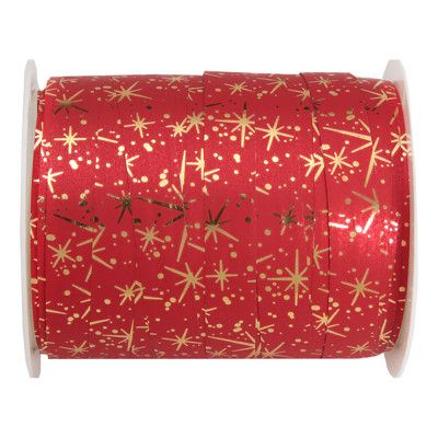 Presentsnöre Fireworks Röd/Guld - 1-pack