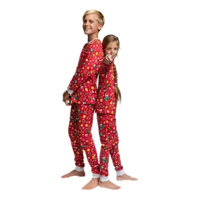 Röd Julpyjamas Barn - 8-10 år (134/140)