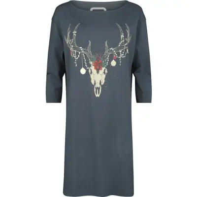 RED by EMP Nattlinne - Nattlinne med juldetaljer - S L - för Dam - blå