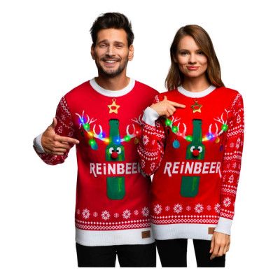 Reinbeer Röd LED Jultröja - Large