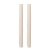 Ribbade Kronljus Naturvit - 2-pack