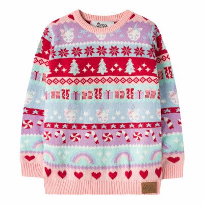 Rosa Jultröja för Barn - 6-8 år (122/128)