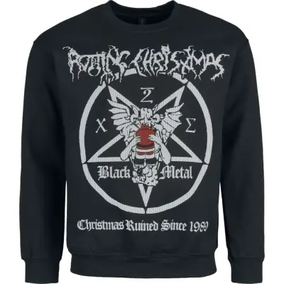 Rotting Christ Christmas Jumper - Holiday Sweater - Christmas Ruined Since 1989 - S XXL - för Herr - svart