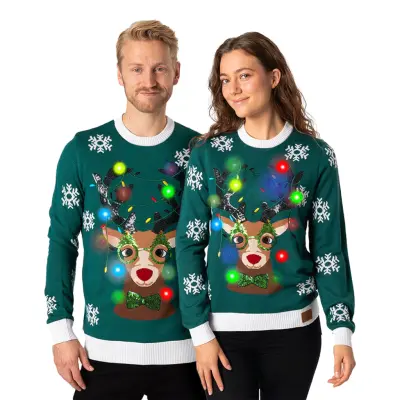 Rudolf LED Jultröja - X-Large