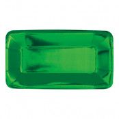 Serveringsfat Rektangel Grön Metallic - 8-pack
