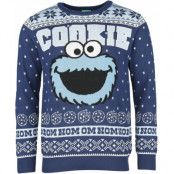 Sesam Christmas jumper - Cookie Monster - L - för Herr - flerfärgad