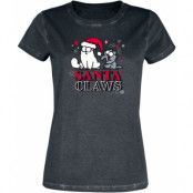 Simon's Cat T-shirt - Santa Claws - M 3XL - för Dam - svart