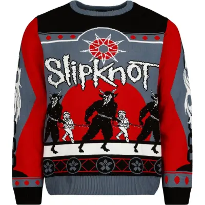 Slipknot Christmas jumper - Holiday Sweater - S 5XL - för Herr - flerfärgad