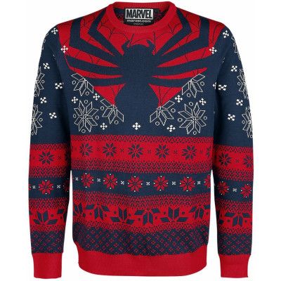 Spider-Man Christmas jumper - Spinne - L - för Herr - blå/röd