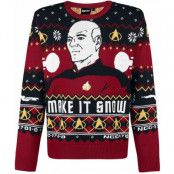 Star Trek Christmas jumper - Make It Snow - M 5XL - för Herr - flerfärgad