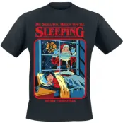 Steven Rhodes - Fun T-shirt - He see´s you when you´re sleeping - M 3XL - för Herr - svart