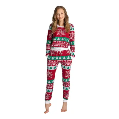 Stickad Julpyjamas Dam - XX-Large