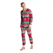 Stickad Julpyjamas Herr - Medium
