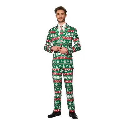 Suitmeister Christmas Green Nordic Kostym - 46