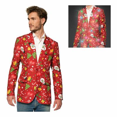 Suitmeister Christmas Red Icons Light Up Kavaj - XX-Large