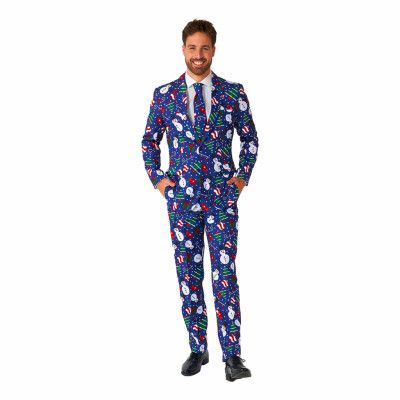 Suitmeister Christmas Snowman Blå Kostym - Medium
