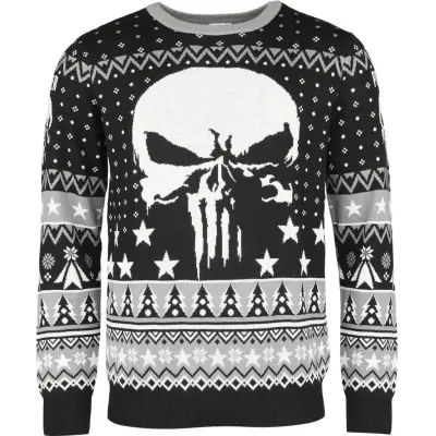 The Punisher - Marvel Christmas jumper - Logo Skull - S XL - för Herr - flerfärgad