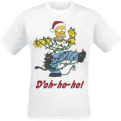 The Simpsons - Anime T-shirt - Ho Ho Doh - S XXL - för Herr - vit