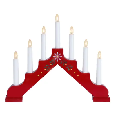 Adventsljusstake Röd