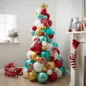 Ballongfigur Julgran Röd/Grön