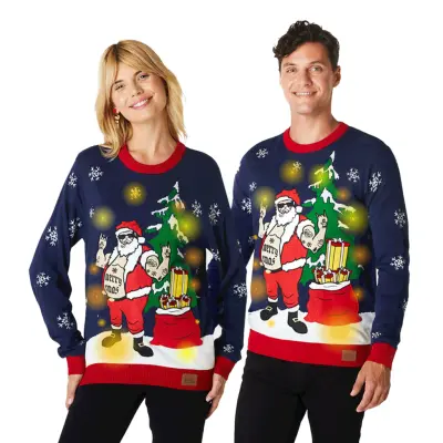 Biker LED Jultröja - XX-Large