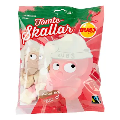 Bubs Tomteskallar Julmust/Hallonknäck - 175 gram