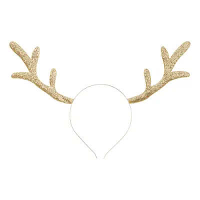 Diadem Renhorn Glitter/Guld - One size