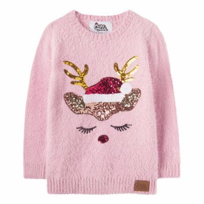 Glitter Ren Jultröja för Barn - 8-10 år (134/140)