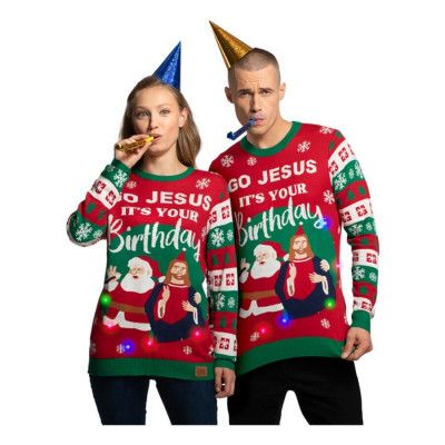 Go Jesus LED Jultröja - XX-Large
