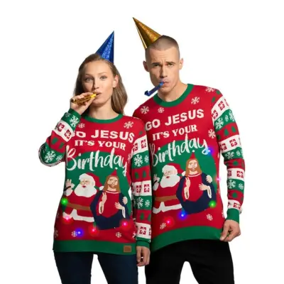 Go Jesus LED Jultröja - XX-Small