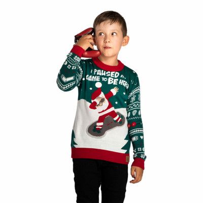 I Paused My Game Jultröja för Barn - 12-14 år (158/164)