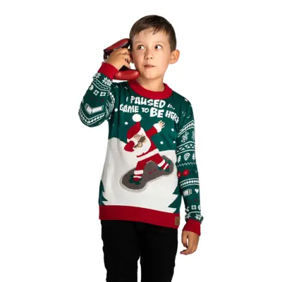 I Paused My Game Jultröja för Barn - 12-14 år (158/164)