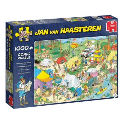 Jan van Haasteren Camping in the Forest Pussel 1000 bitar - Jan Van Haasteren -  Leksaksaffären