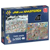 Jan van Haasteren Give us some space&All dressed up 2-pack Pussel 1000 bitar - Jan Van Haasteren -  Leksaksaffären