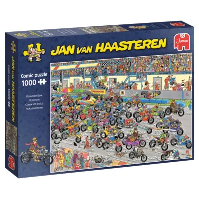 Jan Van Haasteren Motorbike Race Pussel 1000 bitar - Jan Van Haasteren -  Leksaksaffären