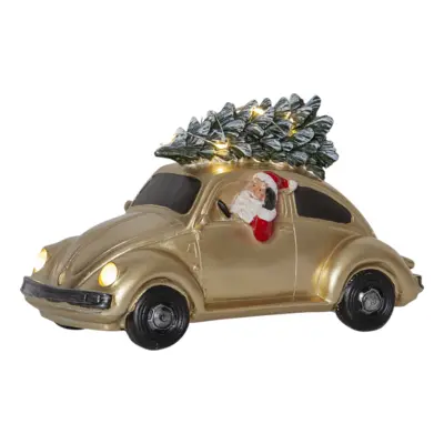 Juldekoration Tomtens Guldiga Bil LED