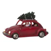 Juldekoration Tomtens Röda Bil LED