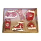 Julhängen i Trä - 6-pack