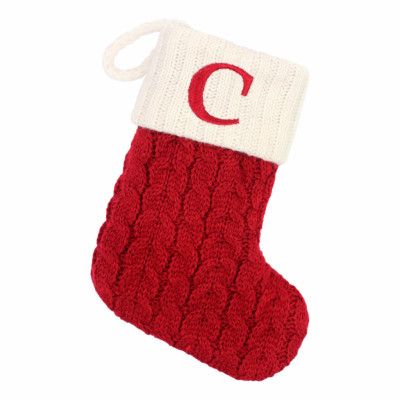 Liten Julstrumpa med Bokstav - Bokstav C